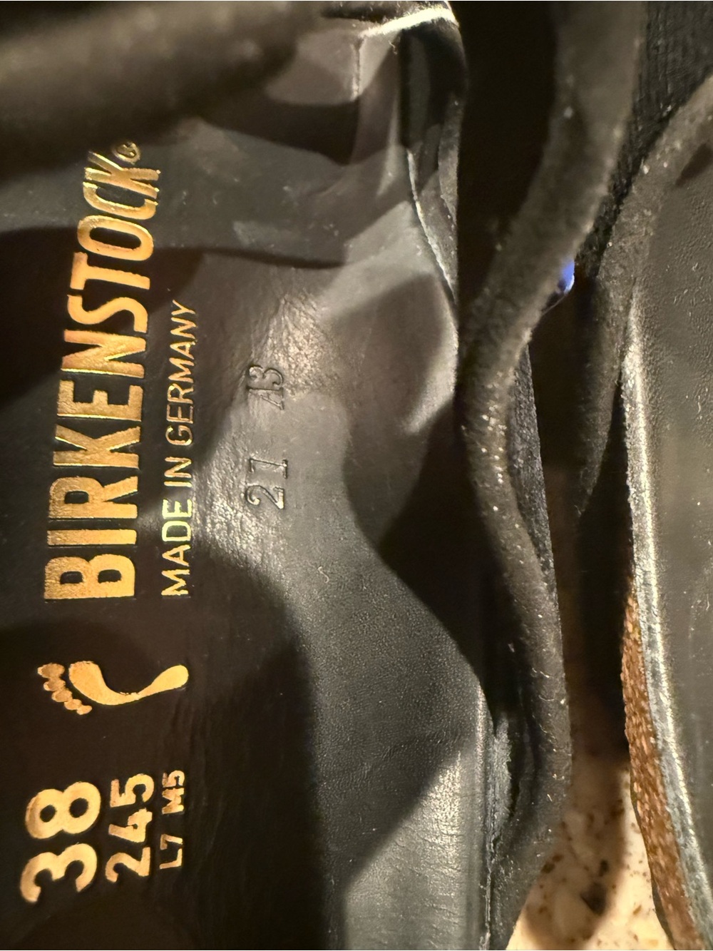 Birkenstock Arizona Big Buckle Piping Rivet Logo sandals black velvet LIMITED ED - Picture 2 of 8